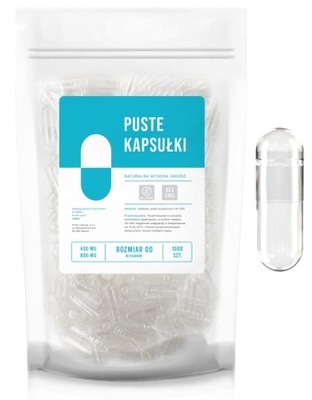 Puste kapsułki żelatynowe rozmiar 00 - 1000 sztuk