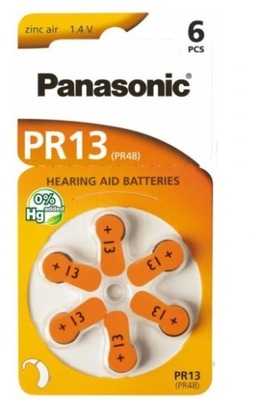 60x Baterie słuchowe Panasonic 13 PR13 PR48 HA13