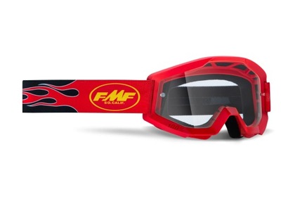 Gogle FMF Powercore Flame Red clear