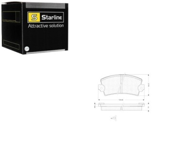 STARLINE КОЛОДКИ ГАЛЬМІВНЕ RENAULT R5/ 