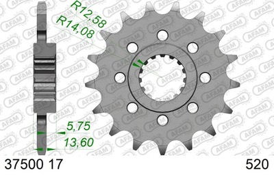 AFAM ЗУБЧАТКА ПЕРЕД 520 17 ЗУБОВ APRILIA RS 660