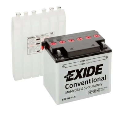 AKUMULIATORIUS EXIDE Y60-N24L-A 12V 28AH 280A P+ TRAKTOREK ŽOLIAPJOVĖ 