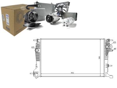 Радиатор двигателя nissens rt2445 rta2445 8mk376700 фото №1