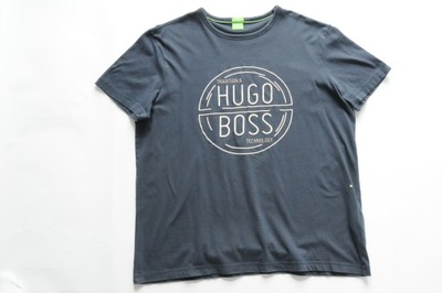 HUGO BOSS T-shirt szaro niebieski z logo L