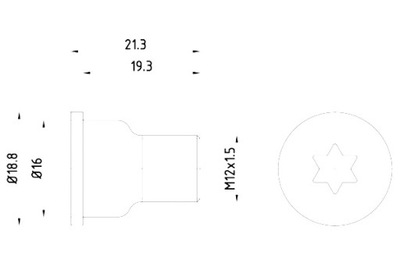 TEXTAR БОЛТ КРЕПЛЕНИЯ ДИСКА ТОРМОЗНОГО M12X1.5X21.3 УПАКОВКА 2