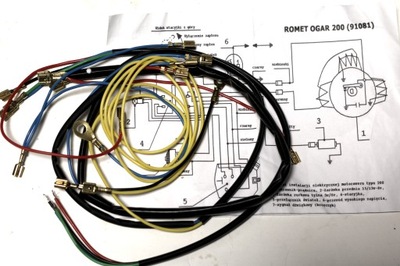 INSTALACJA ELEKTRYCZNA ROMET OGAR 200 CZARNA schem