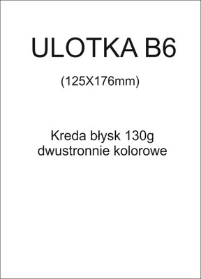 Ulotka ulotki B6 200 szt dwustronnie kolorowe