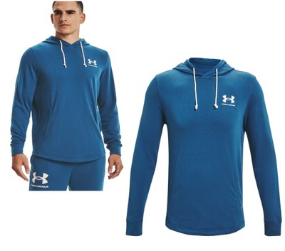 BLUZA MĘSKA UNDER ARMOUR Z KAPTUREM NIEBIESKA XL