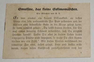 EMULSINE MAŁA ESKIMOSKA BAŚŃ NIEMIECKA 1938