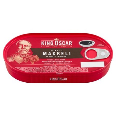 KING OSCAR FILETY Z MAKRELI W SOSIE TERIYAKI 160G