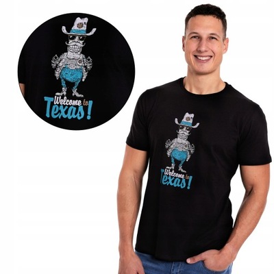 CZARNA KOSZULKA MĘSKA T-SHIRT BAWEŁNIANY MORAJ - L