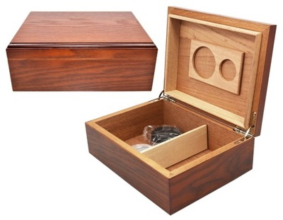 Humidor na 20 cygar, jasno-brązowy, cedr 24x18x9 cm