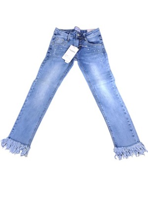 Spodnie Dziewczęce Jeans Super Modny Wzór