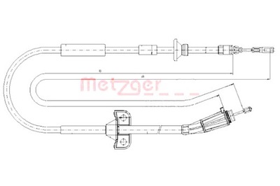 CABLE BRAKE MANUAL METZGER  