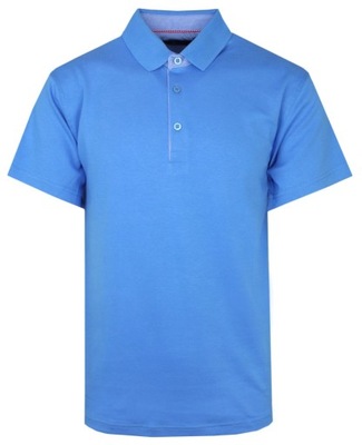 Niebieska Męska Koszulka POLO -BARTEX- XL
