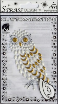 NASZYWKA NAPRASOWANKA ĆWIEKOWA DŻETY SOWA BIAŁA