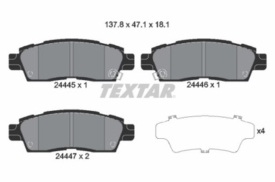 ZAPATAS DE FRENADO PARTE TRASERA BUICK ENCLAVE, CHEVROLET  