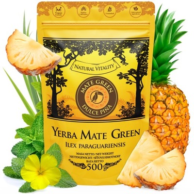 Yerba Mate Green soczysta ożeźwiająca Ananasowa Tropical Terere 500g 0,5Kg