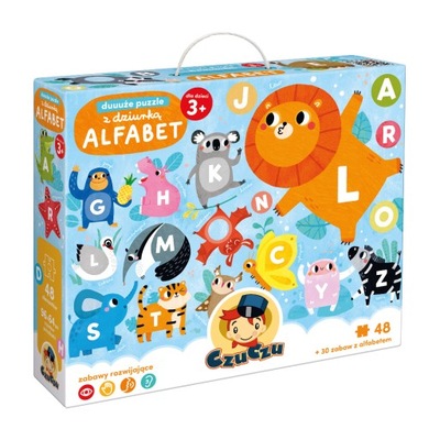 CzuCzu Duuuże puzzle z dziurką Alfabet 3+ Literki