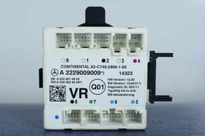 S-klasa w222 модуль дверь перед правых a2229009009 фото №1