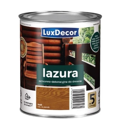 Lazura Luxdecor 5 lat ochrony, teak (2) 2,2 l