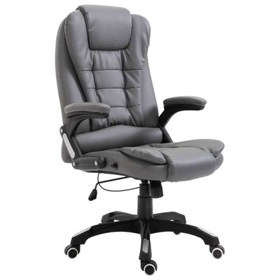 VidaXL Krzesło biurowe, antracytowe, sztuczna skór