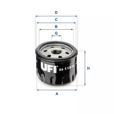 UFI 23.118.00 ФИЛЬТР МАСЛА фото