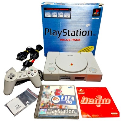 Ładna Konsola Playstation 1 SCPH-5552 PSX PS1 karton box zestaw