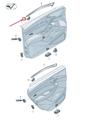 Audi e-tron gen ліве дверей модуль led 4ke947355e фото №1