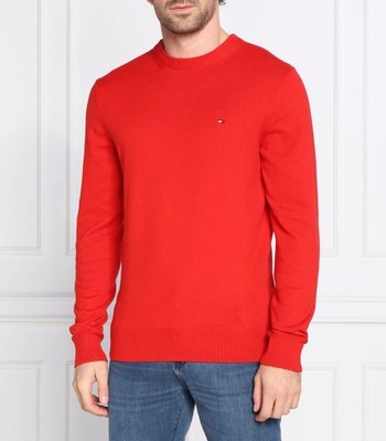 TOMMY HILFIGER sweter | Regular Fit | czerwony