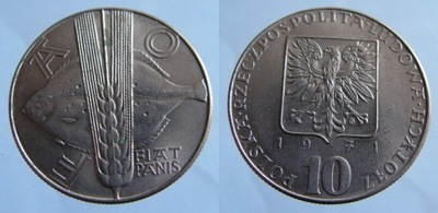 9535. PRL. 10 ZŁ 1971, FAO, ST.1/1-