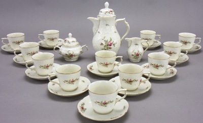 *PG* Rosenthal Sanssouci Serwis Kawa Moosrose 12 osób