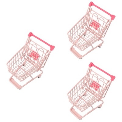 Wózek na zakupy dla lalek Dzieci Mini zabawki Metal