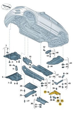 Nowe оригинальные audi оригинальный номер защита пол 5qf825102b фото №1