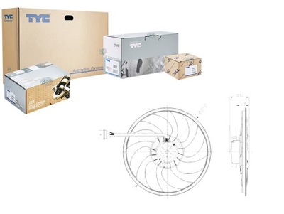 WENTULATOR DEL RADIADOR TYC VW7526 8EW351043561 LE044  