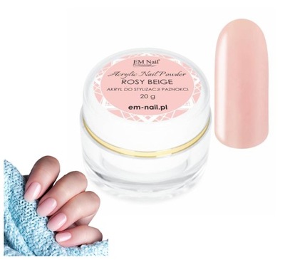 EM Nail Puder Akrylowy Rosy Beige 20G Akryl Beżowy