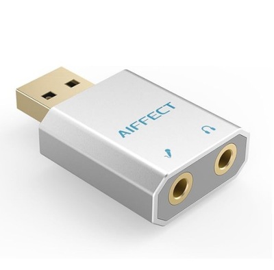 Adapter audio karta dźwiękowa AIFFECT USB do słuchawek 3,5mm