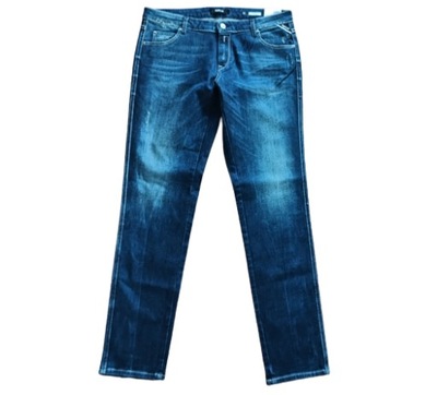 REPLAY SPODNIE JEANSY NOWE WA635.000 LOGO 29/32