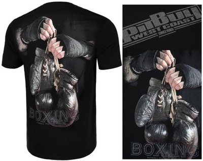 Koszulka męska TSHIRT PIT BULL BOXING czarna L