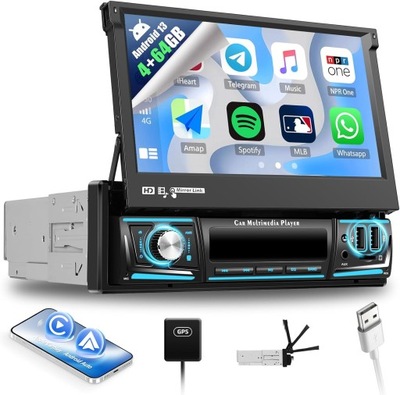 SIXWIN 1 DIN Android 13 radio samochodowe z funkcją Carplay Android