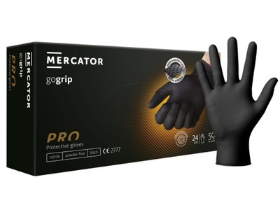 Rękawice GO GRIP Black M Mercator Bardzo mocne 50 sztuk