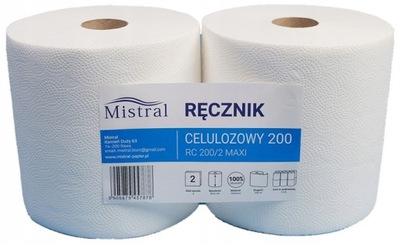 RĘCZNIK PAPIER CZYŚCIWO CELULOZOWE 2X200M CHŁONNE