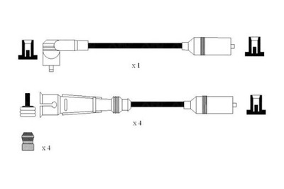 NGK КОМПЛЕКТ ТРУБОК ZAPŁONOWYCH AUDI 80 КУПЕ 1.6