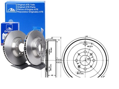 ATE КОМПЛЕКТ БАРАБАНОВ ТОРМОЗНЫХ 55703043 55701380 5