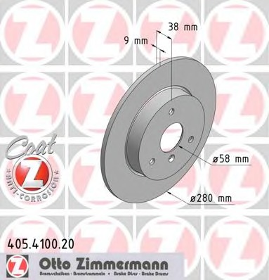 ZIMMERMANN SMART CITY 280MM DISCS FRONT 405.4100.20  