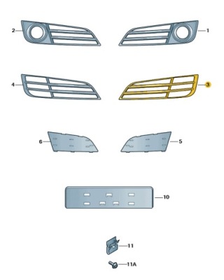 Решётка решётка радиатора заглушка бампера audi a8 d4 левая przedlift aso оригинал фото №1