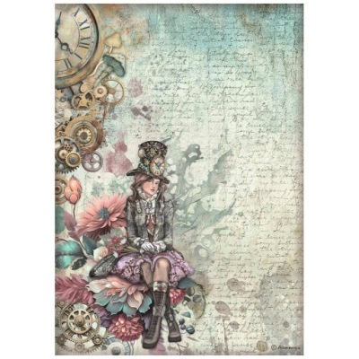 PAPIER RYŻOWY do decoupage A4 - Stamperia - Master of Magic Lady