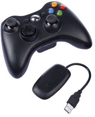 Bezprzewodowy gamepad XBOX 360 PC dual shock pad wibracje odbiornik USB