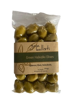 Zelené olivy Halkidiki Z Grécka GAIA vo VÁKUU