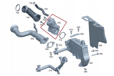 Оригинальный клапан рециркуляции выхлопных газов mercedes om654 фото №1